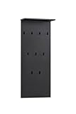 Schildmeyer Janne Hakenpaneel, Holzwerkstoff, schwarz matt, 50 x 20,9 x 110,6 cm