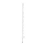 horizont Weidezaunpfähle Kunststoff 20 Stück weiß, Höhe 136cm, Einzeltritt, Kunststoffpfahl mit...