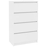 vidaXL Sideboard, Kommode mit viel Stauraum, Schrank mit 4 Schubladen, Schubladenschrank Anrichte...