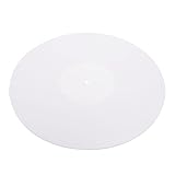SHINEOFI Acryl Plattenspielermatte Schallplattenmatte für Vinyl Spieler Weiß Vibrationsdämpfend...