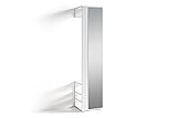 byLIVING Flurgarderobe Ben/Garderobe matt weiß mit Spiegel/Spiegelschrank für Flur mit...