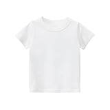 Kleinkind Kinder Mädchen Kurzarm Basic T-Shirt Casual Sommer T-Shirts Shirt Tops Einfarbig Hosen...