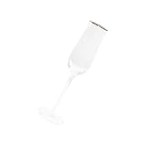 ROMISBABA Tulpenförmiges Kristallglas mit Goldrand Champagnerglas Sektglas Partybecher Eleganter...