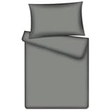 KiGATEX Kinderbettwäsche 2-TLG. 100% Baumwolle 40x60 + 100x135 cm mit Reißverschluss (Uni...