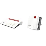 AVM Fritz!Box 7590 AX International & Fritz!Repeater 1200 AX (Wi-Fi 6 Repeater mit Zwei...