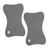 DIYEAH 2 Stück rutschfeste Napfunterlage für Kleine Haustiere Knochenform Fressmatte Langlebige...