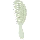 Garneck Gebogener Damen Haarentwirrkamm mit Kopfhautmassage Kunststoff Grün Großer Bogen Haarkamm...