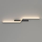 JZFOACHR Matt Schwarze lineare Wandleuchten Moderne Trapez -Acryl -Wandlampe Innenverdrahtung...
