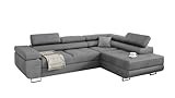 KREATIVE FURNITURE & DESIGN Ecksofa Miami ecksofa mit schlaffunktion und bettkasten, Wohnzimmer...