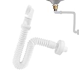 Raumsparsiphon, 360° Einstellbarer Siphon Flexibel Geruchsverschluss Waschbecken, Abflussrohr...