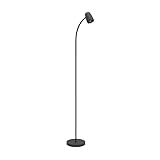 EGLO Stehlampe Carlo, Lampe Wohnzimmer mit Flexarm, Standleuchte schwenkbar aus Metall in Schwarz,...