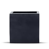 amei Der Kubische Pflanzkübel aus Fiberglas (Schwarz 18 x 18 x 18 cm) – Blumenkübel in...