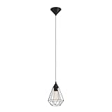 EGLO Pendellampe Tarbes, 1 flammige Vintage Pendelleuchte im Retro Look, Material: Stahl,...