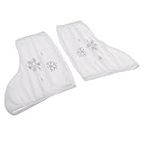 INACMWIH 2 Stück Schlittschuh-Überzüge, Schutz für Eiskunstlauf, Samt, Weiß, XL