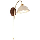 HQHYGM Keramikwand mit Schnur Nordic Wandleuchte Nachtlicht Wandeinbauleuchte Wohnzimmer Wandleuchte...