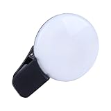 VILLCASE Handy Ringlicht mit 9 LEDs Kleiner Aufstecklicht Tragbar für Selfies Make Up und Outdoor...