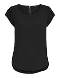 ONLY Damen Einfarbige Kurzarm Bluse Basic Rundhals Ausschnitt Blusen T-Shirt Blouse Oberteil ONLVIC,...