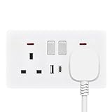 Elektrische Wandsteckdose | Steckdosenleiste, Adapter mit zwei USB-Anschlüssen für Büro,...