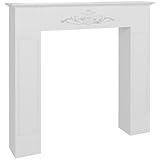 HOMCOM Kaminumrandung Kaminumrandung Dekorrahmen für Elektrokamin 101 x 19 x 100 cm Massivholz...