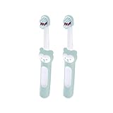 MAM Baby's Brush im 2er-Set, Baby Zahnbürste mit kurzem Griff zum einfachen Halten,...