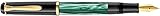 Pelikan 983403 Kolbenfüllhalter Classic M200, vergoldete Edelstahlfeder, M, grün-marmoriert