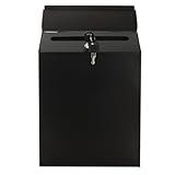 MUXHEL 22 x 6.5 x 29cm Briefkasten Anthrazit, Briefkasten mit Zeitungsfach, Briefkaste mit...