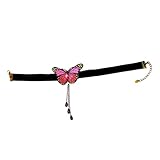 BESPORTBLE 1 Stück Schmetterlingskette Choker Silberkette Schwarzer Choker Damenkette Frauenname...