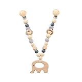 HOVCEH Kinderwagenkette Holz Baby, Kinderwagen Kette für Babys, Kinderwagenkette Junge Holz für...