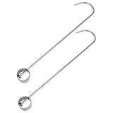 BAZEITFLOW 2 Stück Fleischhaken Edelstahl J haken zum Einhängen Robuste Grillhaken für Braten...