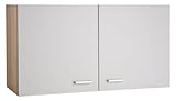 Nicht Zutreffend Küchenschrank - Eiche Sonoma - Weiß - 2 Türen - B 100 x H 54 x T 35 cm -...