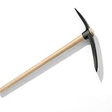 Briconess.com Spitzhacke aus lackiertem Stahl mit Griff aus Buchenholz, 1500 g, Gewicht 2,3 kg,...