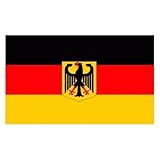 Fahne DEUTSCHLAND mit Adler, 90x150 cm, mit Ösen, **VERSAND GRATIS**