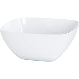 Emsa 504632 Eckige Schale (für Salat, Kunststoff, Vienna) weiß, 4.6 Liter, 26.5 x 26.5 x 12.5 cm