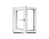 Fenster Kellerfenster Kunststofffenster Kunstoff weiß BxH 50 x 50 cm DIN Links - ALLE GRÖßEN - 2...