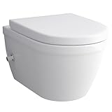 Alpenberger Dusch WC Set | Wand WC Spülrandlos mit Nano | WC Sitz mit Absenkautomatik | Moderne...