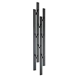 DanDiBo Garderobe Wand Schwarz Metall 96612 Wandgarderobe mit 8 Haken Schmal Flurgarderobe Modern...