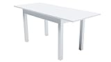 ADGO Kevin Ausziehbarer Esstisch 120/160x70x77 cm, Erweiterbar, Vergrößert Rechteckiger Tisch mit...