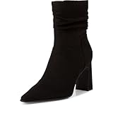 MARCO TOZZI Damen Stiefeletten mit Absatz Spitz Elegant, Schwarz (Black), 40 EU