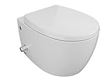 Aqua Bagno | Taharet Toilette mit Dusch-WC, Toilette mit Bidet-Funktion/Duschfunktion, Hänge-WC,...