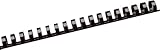 Albyco Plastikbinderücken, Binderinge, Bindekämme aus Kunststoff, 21 Ringe, ø 10 mm Schwarz,...