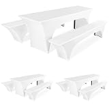 Pesonlook 3er Pack Dreiteilige Sets Biertischhusse Weiß Stretch Biertisch und Bank Set Husse für...