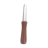 Warmhm Edelstahl Austernmesser mit Dickem Holzgriff Robustes Meeresfrüchte Shucking Tool Scharfes...