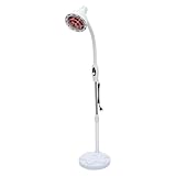 Pinuox Infrarotlampe 275W Rotlichtlampe Wärmelampe Temperatur Einstellbar mit Schutzgitter,...