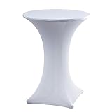 Chaies Stehtischhusse, Tischdecke mit Ecken, ausziehbar, aus Polyester, hohe Stretch-Tischdecke,...