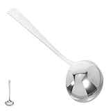 Homoyoyo Edelstahl Suppenkelle mit Ausguss Runde Servierkelle für Soßen und Brühen Langlebig...