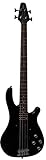 ELEKTROBASS - MATT SCHWARZ - E-BASS MIT MATT FINISH MASSIVHOLZKÖRPER - VISION SOUND GITARRE - LONG...