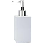 Spirella Seifenspender Quadro Porzellan Flüssigseifen-Spender 300ml Weiß, Unique
