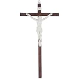 Alipis Religiöses Katholisches Kruzifix-Kreuz Aus Holz Zum Aufhängen An Der Wand Christliches...