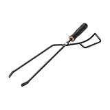 Gadpiparty Outdoor Bbq Holzkohlezange mit Holzgriff Verlängert und Verbreitert für Starken Halt...