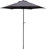 Pure Home & Garden Kurbelschirm Sunny 200 cm anthrazit, mit UV-Schutz 50 Plus, Knickfunktion und...